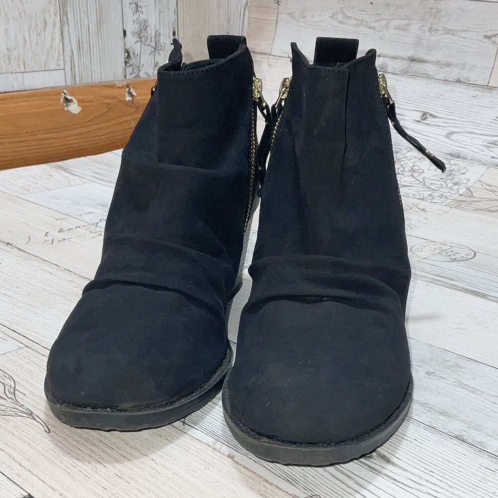 Vegan Suede Ankle Booties